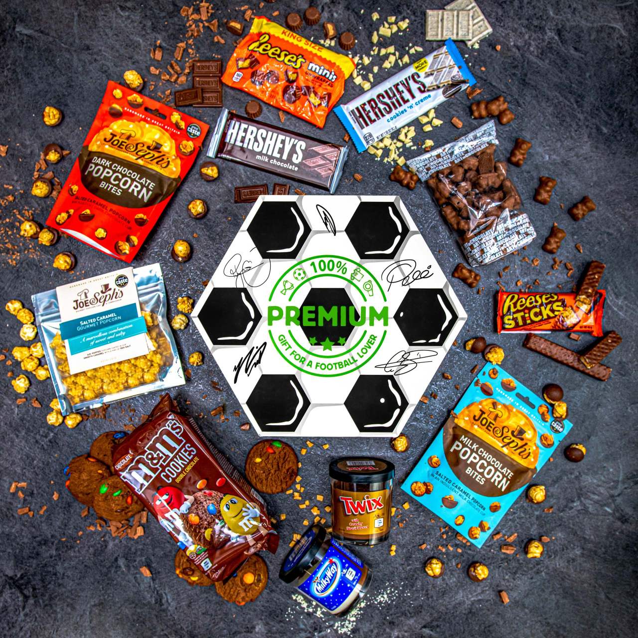 Hexagon plný sladkostí XXL - Fotbalový