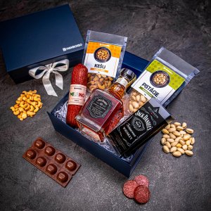 Giftboxeo ajándékdoboz (királykék) – Jack Daniel´s Single Barrel whiskyvel