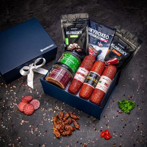 Giftboxeo ajándékdoboz (királykék) – húsevőknek XXL