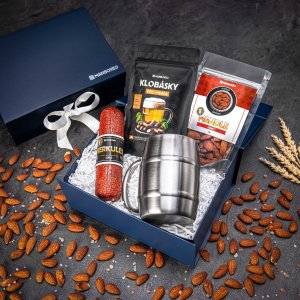 Giftboxeo ajándékdoboz (királykék) – Sörivóknak + hűsítő „korsó”