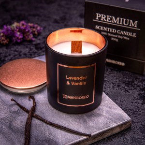 Prémium fakanócos gyertya intenzív illattal – Lavender & Vanilla 200 g