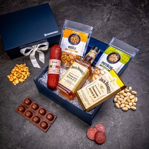 Giftboxeo díszdoboz (királykék) – Jack Daniel's Honey whiskyvel